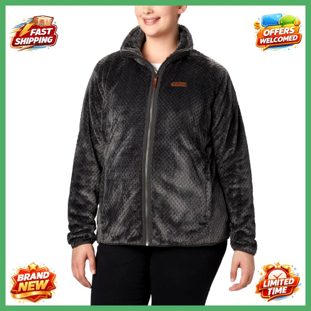 Sherpa Fleece Full Zip Jacket, High Pile Insulating, Hand Pockets, Stand Collar